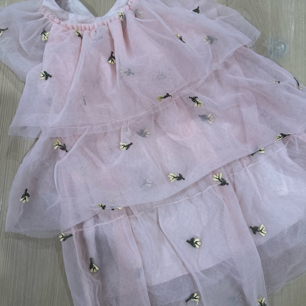 Zara Blush Pink Dress with Gold Detail